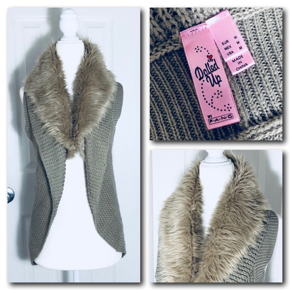 FANG Jackets & Blazers - Faux Fur Sweater Vest